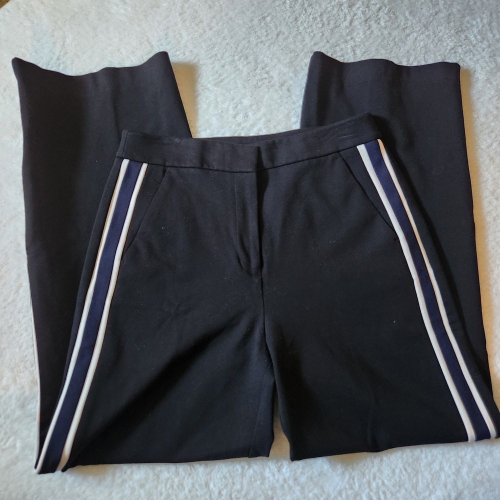 Boden Navy Trousers with White Stripes
